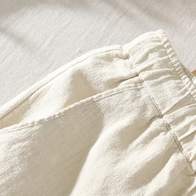 Designer New Ankle-Length Elastic Waist Casual Brand Cotton Pants Men Trend Comfortable Trousers Pantalon Pantalones Hombre