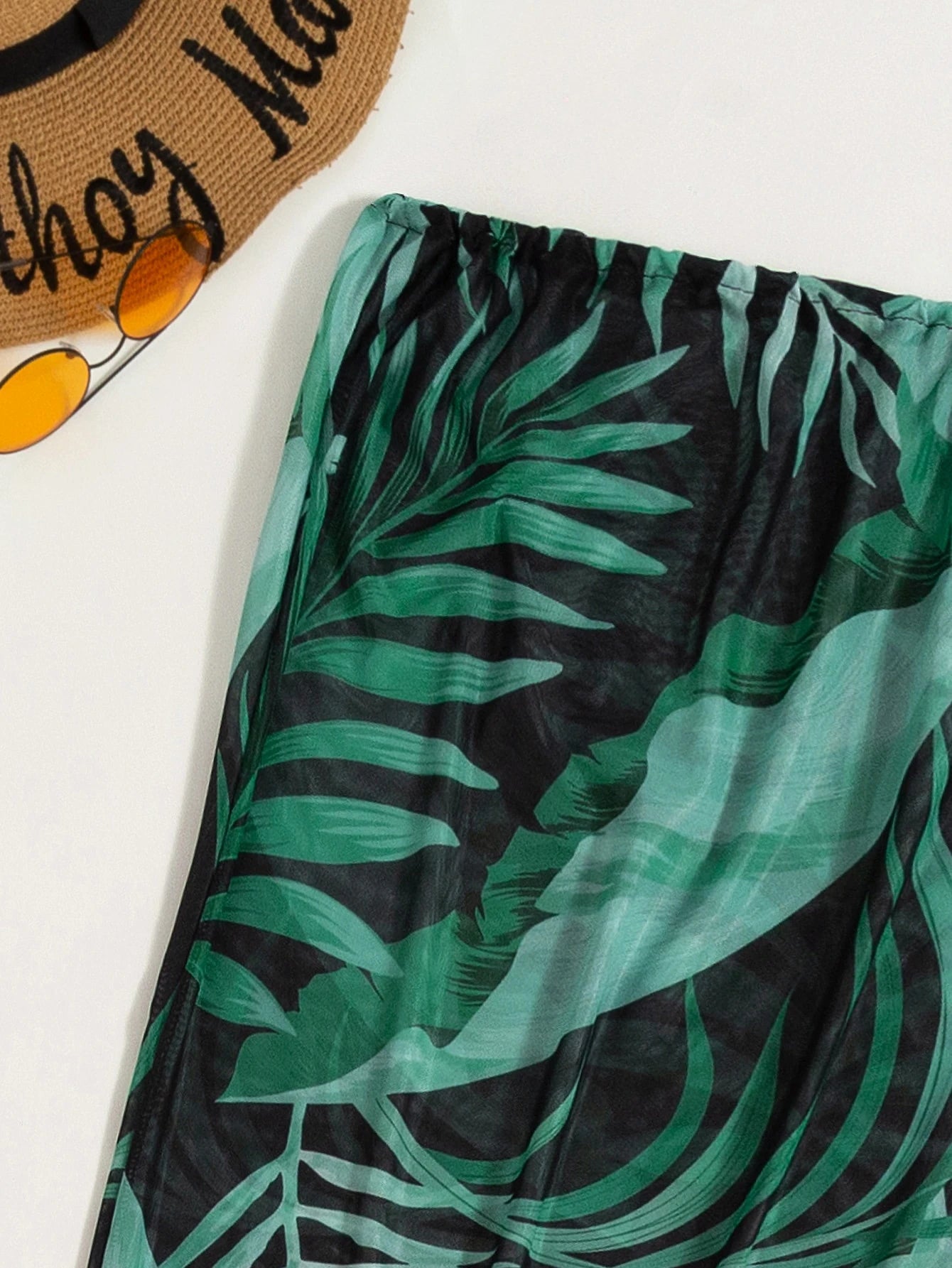 SHEIN Swim Plant Print Cover Up