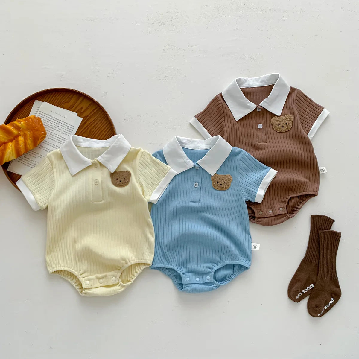 1688 Cute and Comfortable Baby Jumpsuit - Soft and Breathable Cotton Romper for Boys and Girls