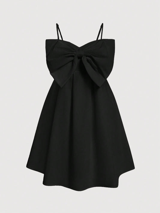 MOD plus Size White Bowknot Summer Dress